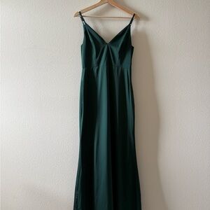 Lulus Emerald Green Sleeveless Cowl Back Maxi Dress